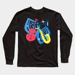 Jazz Composition With Bass And Trumpet Long Sleeve T-Shirt